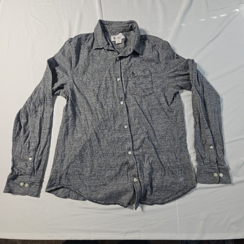 Penguin by Munsingwear Mens Classic Fit Cotton Blend Long Sleeve Shirt Large